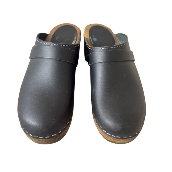 Lotta From Stockholm Black Leather Clogs - Picture 2 of 5